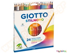 Ξυλομπογιές λεπτές εξαγωνικές GIOTTO STILNOVO Σετ 24 τεμάχια  Ξυλομπογιές
