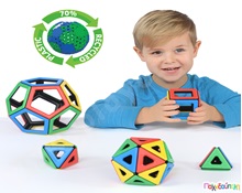 Σετ Γεωμετρικών Στερεών Μαγνητικών Polydron 50 τεμάχια  Μαγνητικά Παιχνίδια Κατασκευών