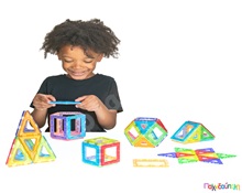 Διαφανές Σετ Μαγνητικών Σχημάτων Polydron 64 τεμάχια  Μαγνητικά Παιχνίδια Κατασκευών