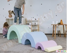 Σετ soft play rainbow 4 τεμαχίων, απαλό παστέλ