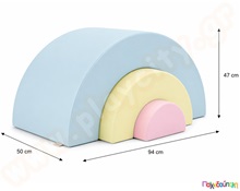 Σετ soft play rainbow 3 τεμαχίων, απαλό παστέλ