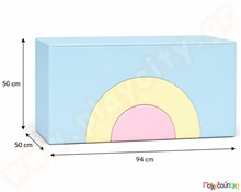 Γέφυρα soft play rainbow, απαλό παστέλ
