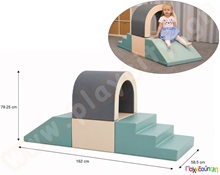 Τούνελ soft play, απαλό παστέλ