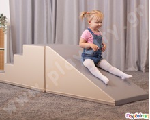 Τσουλήθρα "Soft Play" μπεζ-γκρι  Soft Play - Αφρώδη Σχήματα