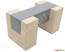 Γέφυρα ισορροπίας soft play, μπεζ και γκρι
