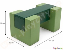 Γέφυρα ισορροπίας soft play, πράσινο