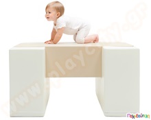 Γέφυρα ισορροπίας soft play, μπεζ και λευκό