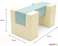 Γέφυρα ισορροπίας soft play, απαλό παστέλ