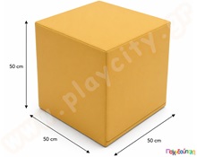 Μεγάλος Κύβος "Soft Play" μελί  Soft Play - Αφρώδη Σχήματα