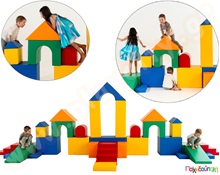 Σετ "Soft Play Mega Castle" πολύχρωμο  Soft Play - Αφρώδη Σχήματα