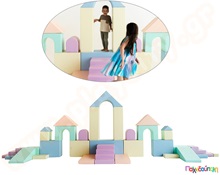 Σετ "Soft Play Mega Castle" απαλό παστέλ  Soft Play - Αφρώδη Σχήματα