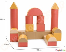 Κάστρο soft play, παστέλ ροζ