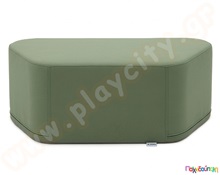 Εξάγωνο παγκάκι παρεούλας soft play, γήινο-πράσινο  Μαλακές Γωνιές Νηπιαγωγείων