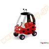Πλαστικό αυτοκίνητο Πασχαλίτσα Coupe Little Tikes με αποσπώμενο πάτωμα ψηλή πλάτη και χώρο αποθήκευσης στο πίσω μέρος του.