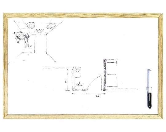 Πίνακας μαρκαδόρου με κορνίζα ξύλου (60x90) εκ.