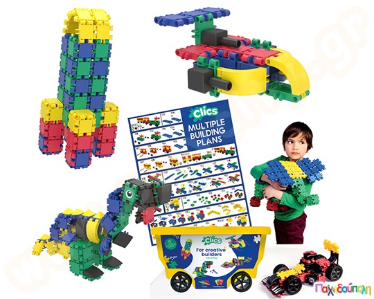 Κατασκευαστικό Σετ Clics (rollerbox με 377 τεμάχια)