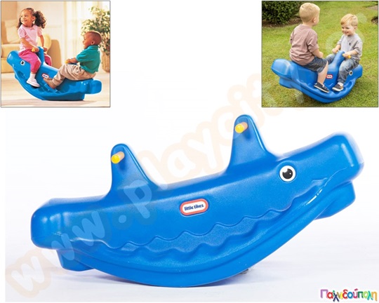 Πλαστική Τραμπάλα Κουνιστή Φάλαινα Μπλε Little Tikes