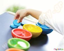 Μέτρησε και ταξινόμησε πούλια σε κούπες Plan Toys  Εκπαιδευτικά Παιχνίδια με Αριθμούς - Νομίσματα