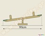 Ξύλινη περιστροφική Τραμπάλα Seesaw