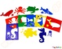 Στένσιλ και μοτίφια ζώων θάλασσας