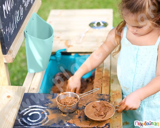 Ξύλινη Κουζίνα Outdoor και Messy Play με Ροή Νερού