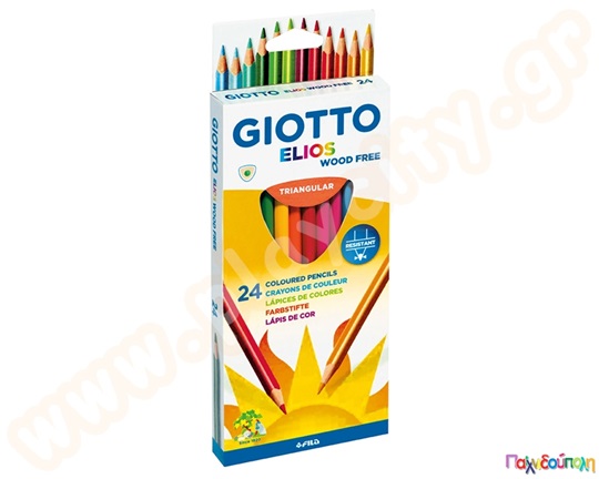 Ξυλομπογιές λεπτές GIOTTO ELIOS 24 τμχ