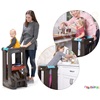 Καρεκλάκι παρατήρησης καφέ της Simplay3. Μπορεί να χρησιμοποιηθεί ως βοηθητικό και έχει ρυθμιζόμενο ύψος.