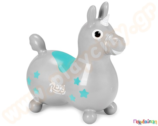 Μονόκερος Αναπήδησης "Rody Magical Unicorn" γκρι