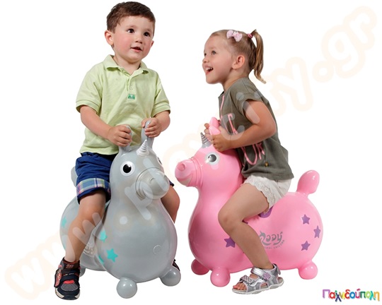 Μονόκερος Αναπήδησης "Rody Magical Unicorn" γκρι