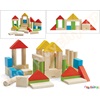 Οικοδομικό υλικό 40 τεμαχίων από την Plan toys, σε διάφορα χρώματα και σχήματα, ιδανικά για νηπιαγωγείο.