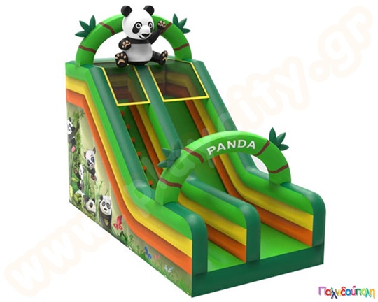 Φουσκωτό Παιχνίδι Panda με Τσουλήθρα (με 1 blower 2HP)