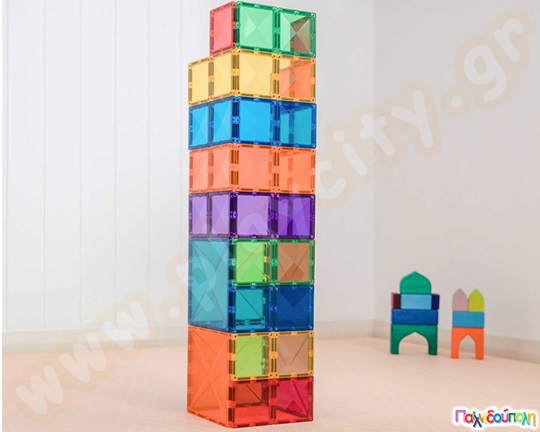 Μαγνητικά τουβλάκια κατασκευών Connetix Rainbow Square Pack Σετ 42 τεμάχια