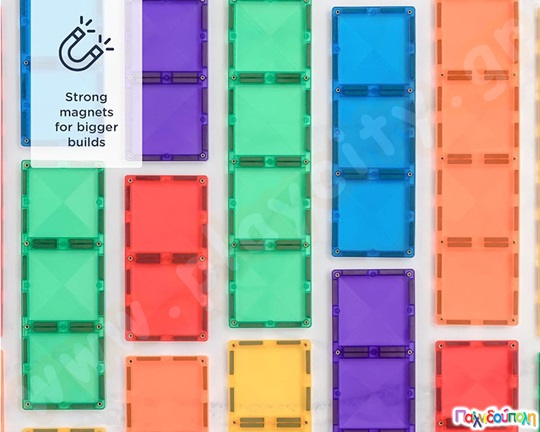 Μαγνητικά τουβλάκια κατασκευών Connetix Rainbow Rectangle Pack Σετ 18 τεμάχια