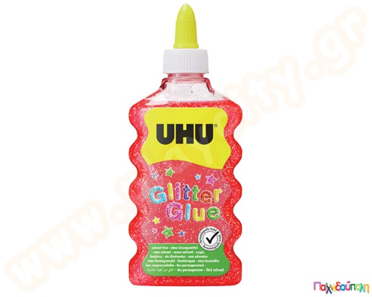 UHU Glitter Glue κόκκινο 185 γρ.