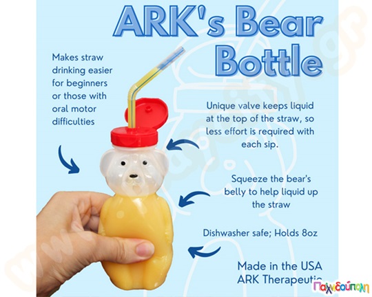 ARK μπουκάλι αρκούδα με καλαμάκι 230 ml