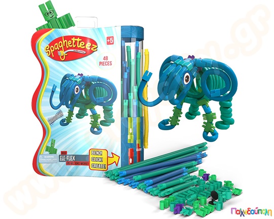 Κατασκευές με Spaghetteez Ele-Flex Σετ 48 τεμάχια