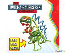 Κατασκευές με Spaghetteez Twist-A-Saurus Rex Σετ 64 τεμάχια  Πλαστικά Παιχνίδια Κατασκευών Clics - Flexy