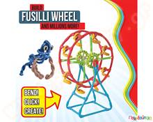 Κατασκευές με Spaghetteez Fusilli Wheel Σετ 76 τεμάχια  Πλαστικά Παιχνίδια Κατασκευών Clics - Flexy