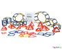 Σετ Πρίσματος και Πυραμίδας Πλαισίων Polydron 121 τεμάχια