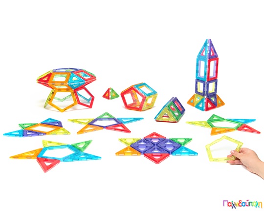 Διαφανές Σετ Εξερεύνησης Μαγνητικών Polydron 100 τεμάχια