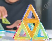 Διαφανές Σετ Μαγνητικών Σχημάτων Polydron 64 τεμάχια  Μαγνητικά Παιχνίδια Κατασκευών
