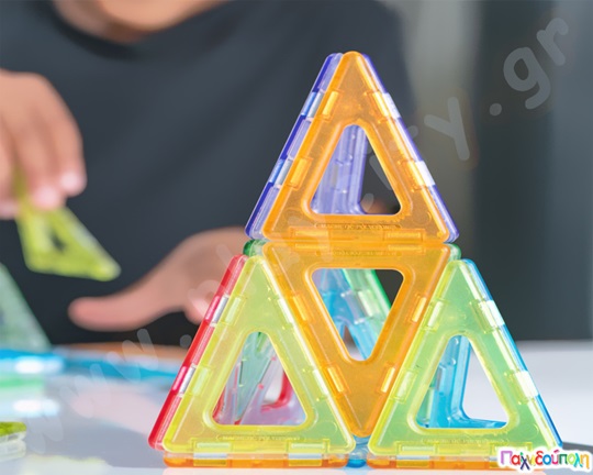 Διαφανές Σετ Μαγνητικών Σχημάτων Polydron 64 τεμάχια