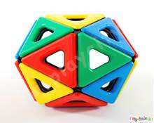 Σετ Γεωμετρικών Στερεών Μαγνητικών Polydron 50 τεμάχια  Μαγνητικά Παιχνίδια Κατασκευών