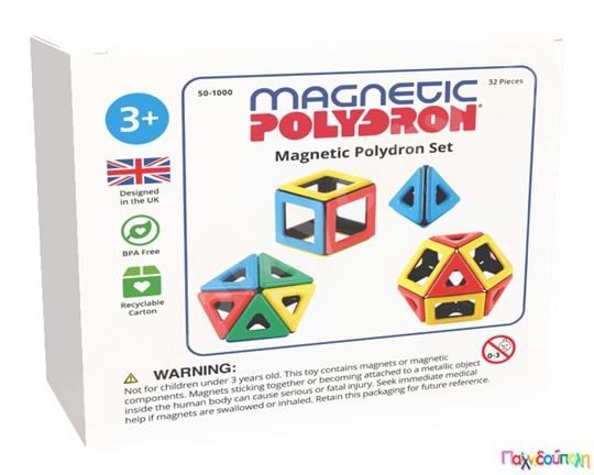 Σετ Μαγνητικών Polydron 32 τεμάχια