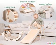 Σετ Αναρρίχησης Νηπίων Montessori Ivory 4 σε 1 με Μπεζ Μαξιλάρι  Βρεφικά Παιχνίδια