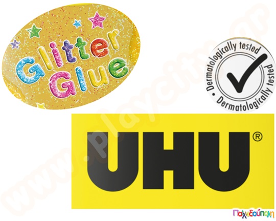UHU Glitter Glue χρυσό 185 γρ.