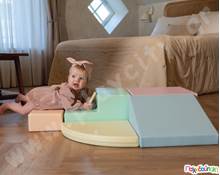 Μεσαίο Γωνιακό σετ "Soft Play" απαλό παστέλ  Soft Play - Αφρώδη Σχήματα