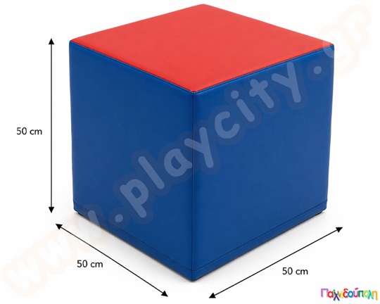 Μεγάλος Κύβος "Soft Play" μπλε-κόκκινο