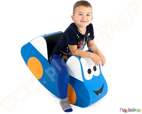 Τραμπάλα soft play αυτοκινητάκι, μπλε
