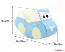 Τραμπάλα soft play αυτοκινητάκι, παστελ μπλε  Παιδικές Τραμπάλες